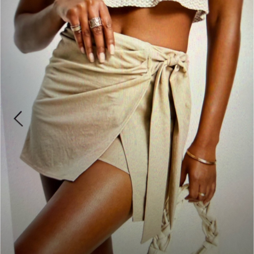 ASOS Design Tan Wrap Skort